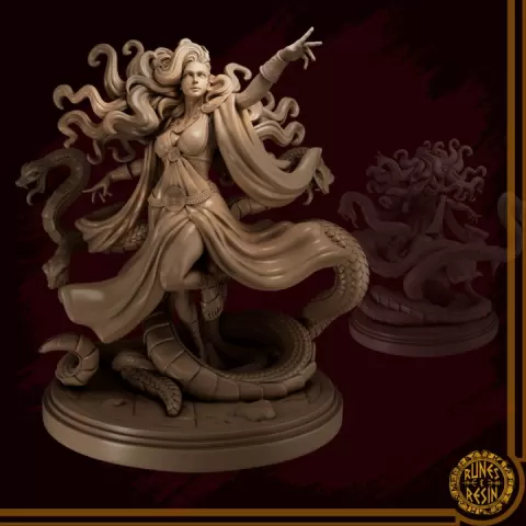 Veksha - Druid Enchantress Beastmaster - Enchantress Druid - Beastmaster Druid Enchantress - Druid by Runes & Resin