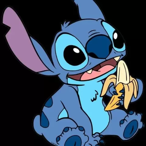 Stitch comendo Bananaby BN3D STUDIO
