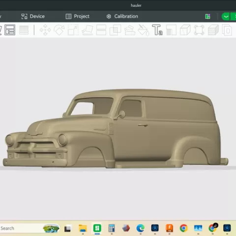 1954 Chevrolet 3100 Panel Truck Van, detailed mode, hollow shell body, rc, truck, crawler, static display, scale build resin and fdm print