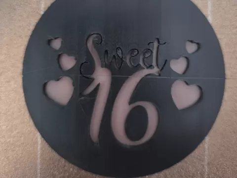 Sweet 16 Birthday Sign