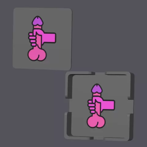 Handjob - Square Coasters with holder
