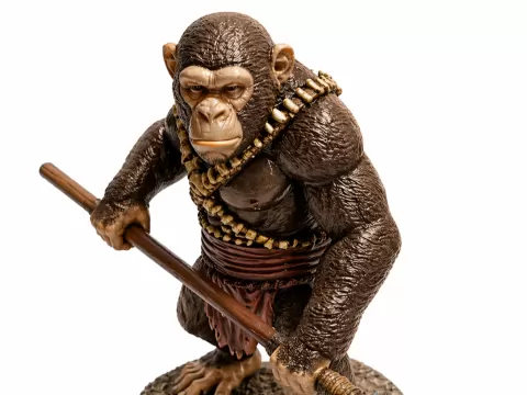 spear wielding gorilla