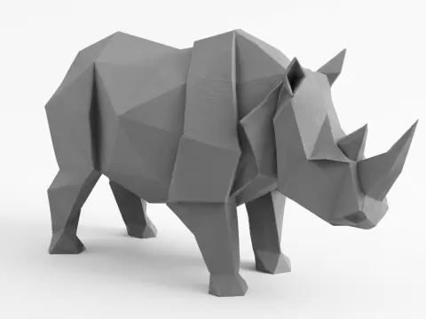 Origami rhinoceros