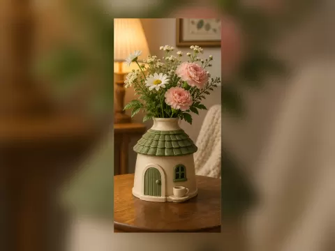 Wazon Clay Moon Display Vase
