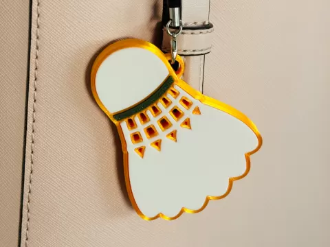 Badminton Keychain