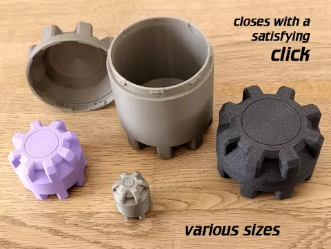 vault cylinder container with twist lock