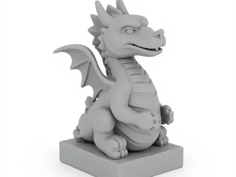 Cute dragon statue