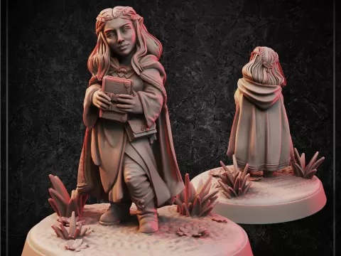 Female Halfling Wizardby M3DM
