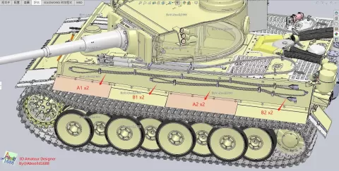 The two types of side skirts on the early models of the Tige