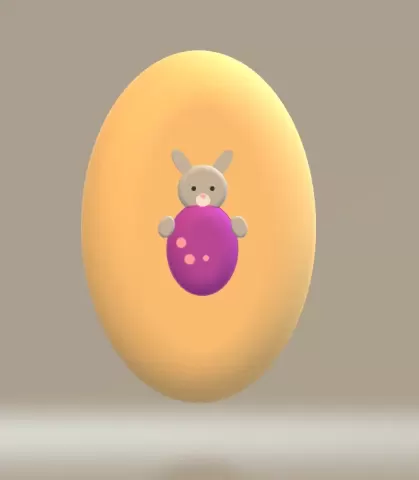 Easter Bunny on Egg