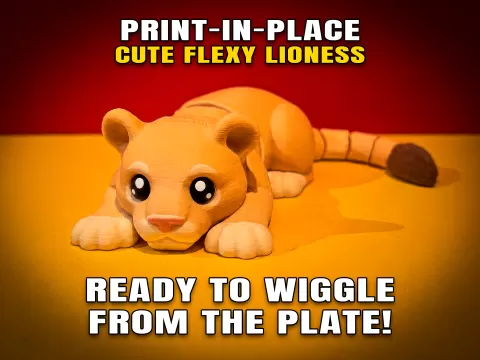 Cute Flexy Lioness (Articulated Fidget Toy)