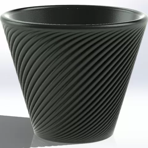 Multitwist planter pot - 3d model