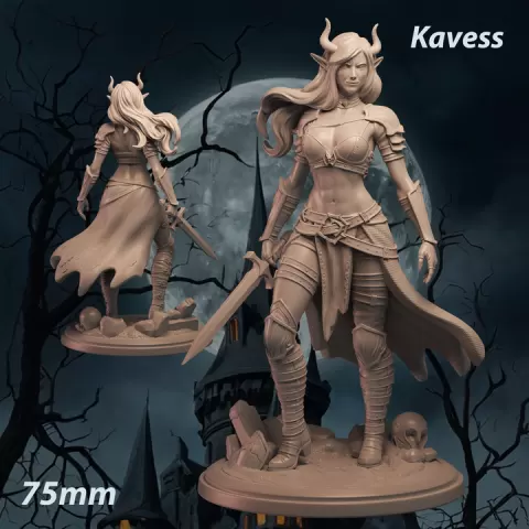 Kavess - Female Bandit Mercenary - Bandit Female - Mercenary Female Bandit - Female by Print Fantasy