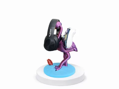 Flamingo Controller And Headphone Stand