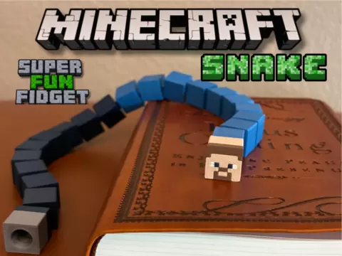 Minecraft Steve- Flexi Snake Fidget