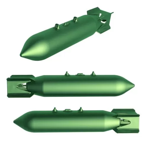 AN-M64 / AN-M64 500lb Bomb / AN-MK 33 / surface systems / missile / missile stl / Missile Launcher / Air Intercept Missile
