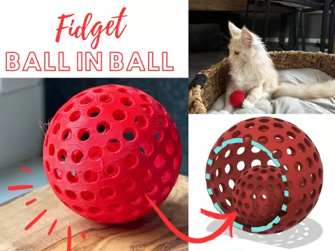 Cat Fidget toy - Ball with inner Ball