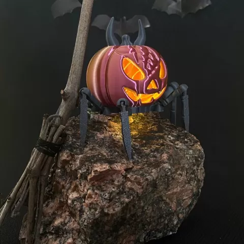 FLEXI 🎃🕷 HALLOWEEN PUMPKIN SPIDER – CREEPY ARTICULATED MONSTER TOY 👻🕸 by SmartProduction