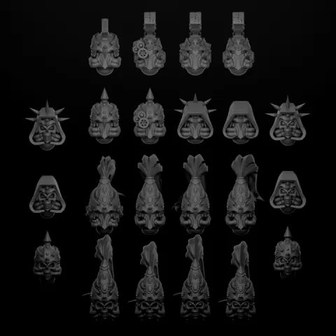 Brotherhood of the Demigods - Helmet Bits Collection by Vabiobiav