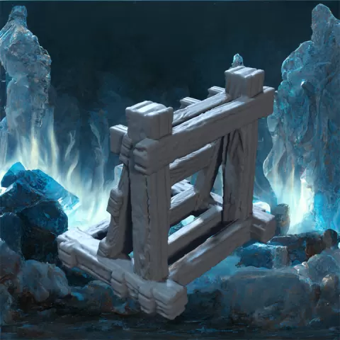 Barbarian Weapon Rack - Camp Guard Stand STL, DnD & Wargaming Furniture by Galandir's Pit & Cie