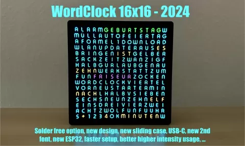 WordClock 16x16 - 2024