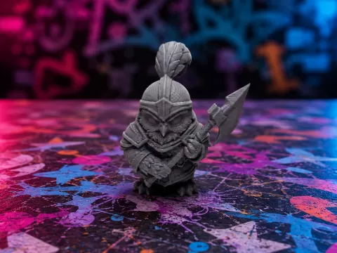 Eulenkrieger „Federklinge“ mit Streitaxt