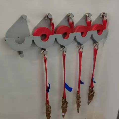50mm Ratchet Strap Holder – Stackable Wall Mount Organizer (Modular System)
