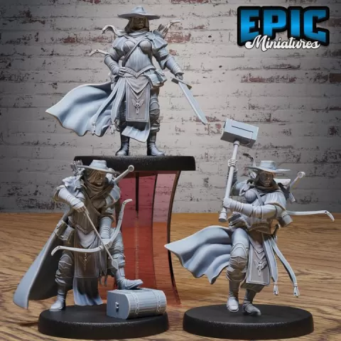 Half-Orc Female Adventurer Set / Orc Warrior / Green Skin Beast / Goblinoid Army / Goblin Raider / Forest Encounter by Epic-Miniatures