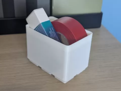 1x1.5x6 gridfinity container no label half pot