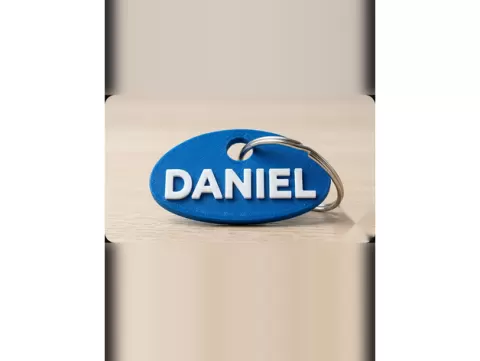 Daniel Personalized Name Keychain | 3D Printed Tag for Backpack & Keys