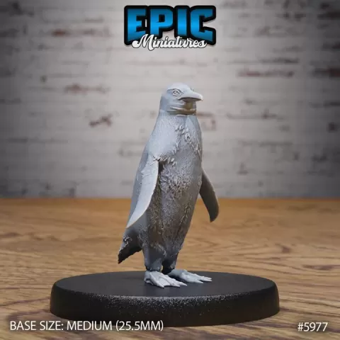 Penguin / Aquatic Bird / Wild Animal / Snow Creature / Ice Monster / Sea Beast / Winter Encounter by Epic-Miniatures