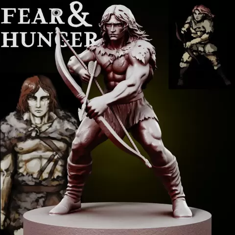 RAGNVALDR Fear and Hunger tabletop D&D RPG miniature figurine – scale STL Fan Art