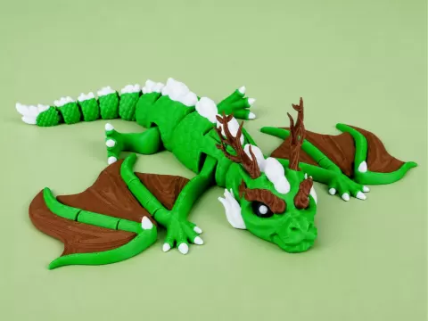 Elder Forest Dragon - Articulated Dragon Figure