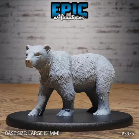 Polar Bear / Arctic Wild Animal / Snow Creature / Ice Monster / White Sea Beast / Winter Encounter by Epic-Miniatures