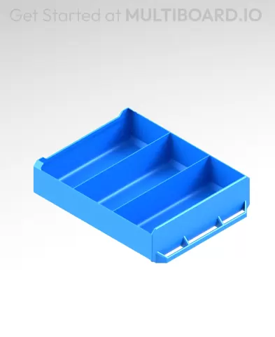 3x1x3.5 LU - Row Divided - MultiBin Simple Drawer