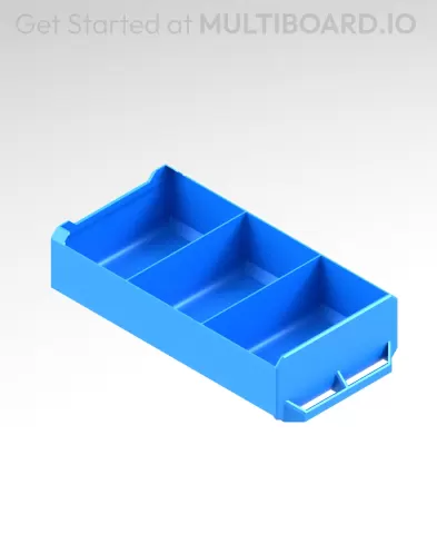 2x1x3.5 LU - Row Divided - MultiBin Simple Drawer