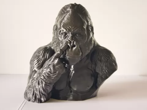 The Silent Thinker – Funny Gorilla Bust
