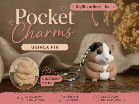 Guinea Pig Keychain Pocket Charms
