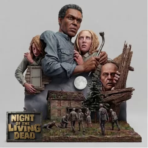 Horror Movies - Night of the Living Dead Collage - 1968