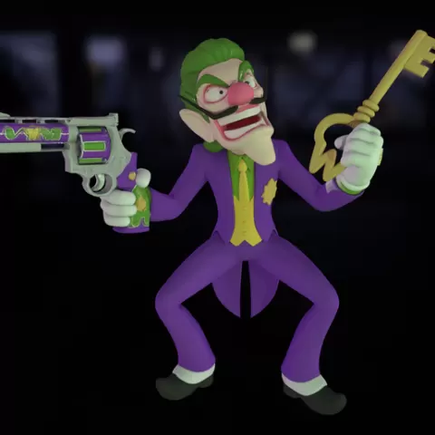 WALUIGI JOKER - The Prince of Mischief - High Detail 3D Figure