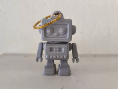casette tape robot keychain