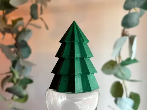Minimalist desk christmas tree