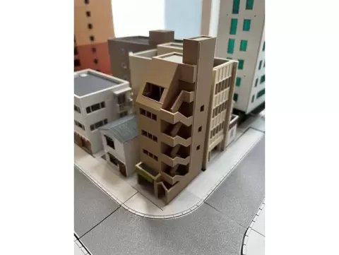 N Scale Japanese Setback Building 1