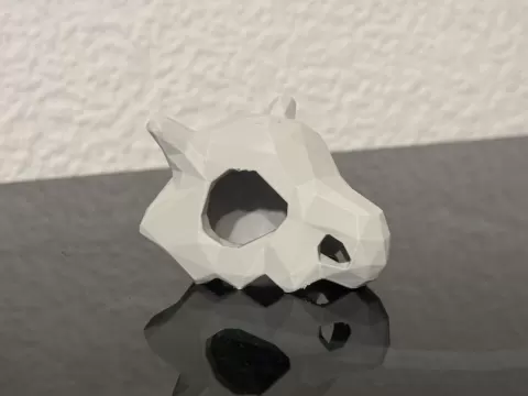 Low-Poly Cubone Pokemon Skull