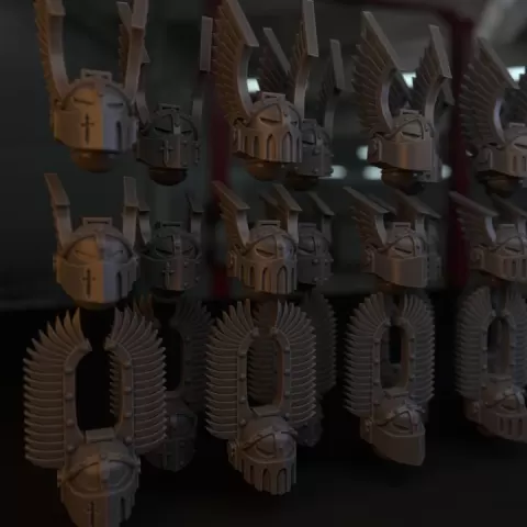 Gloomy Angels Winged Visor Helmets by VBits Studios