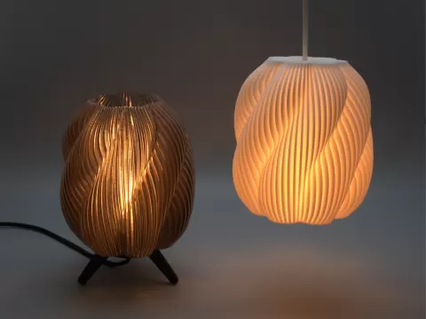The striped swirl lamp