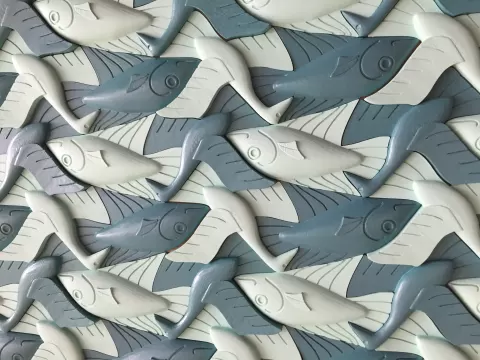 Escher's Birds and Fish Tesselation