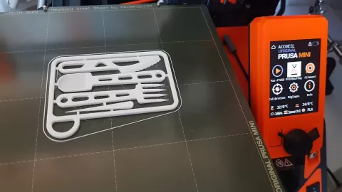 Card sized knife-fork-toothpick kit remix with spoon
