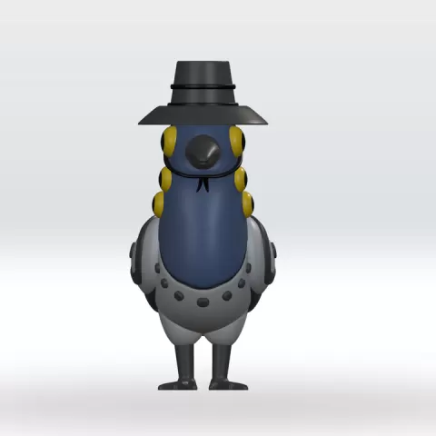 Sussy Magpie Bird STL file 3D Model,Sussy Magpie Bird 3mf Multicolor Fanart by FNFLab