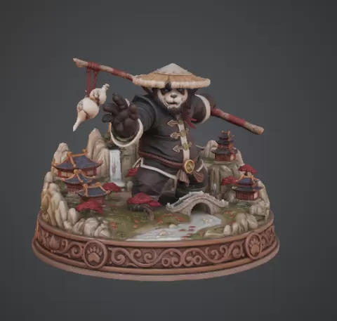 Chen Stormstout – World of Warcraft 3D Printable Statue | Epic Pandaren Fan Art
